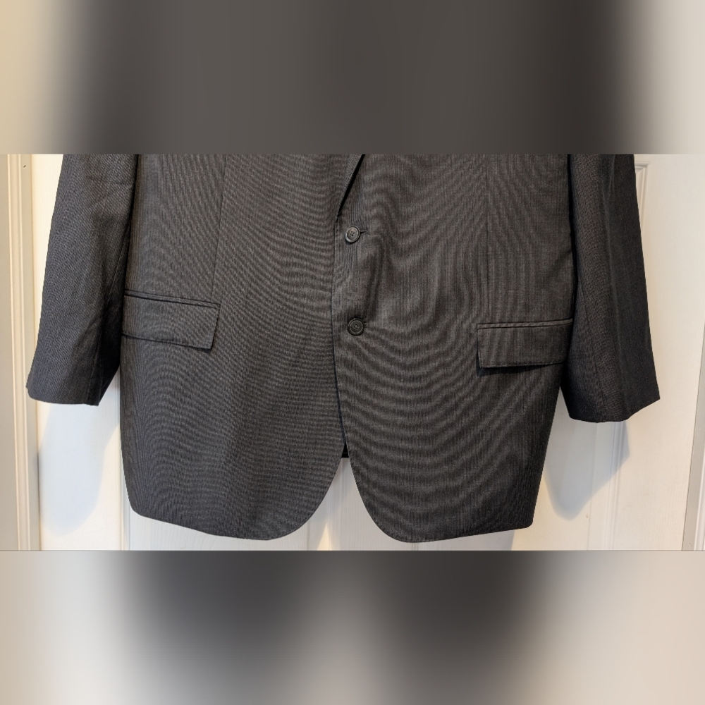 Joseph Abboud Just One Earth Dark Gray Slim Fit Blazer Sport Coat Super 120's - Picture 12 of 16